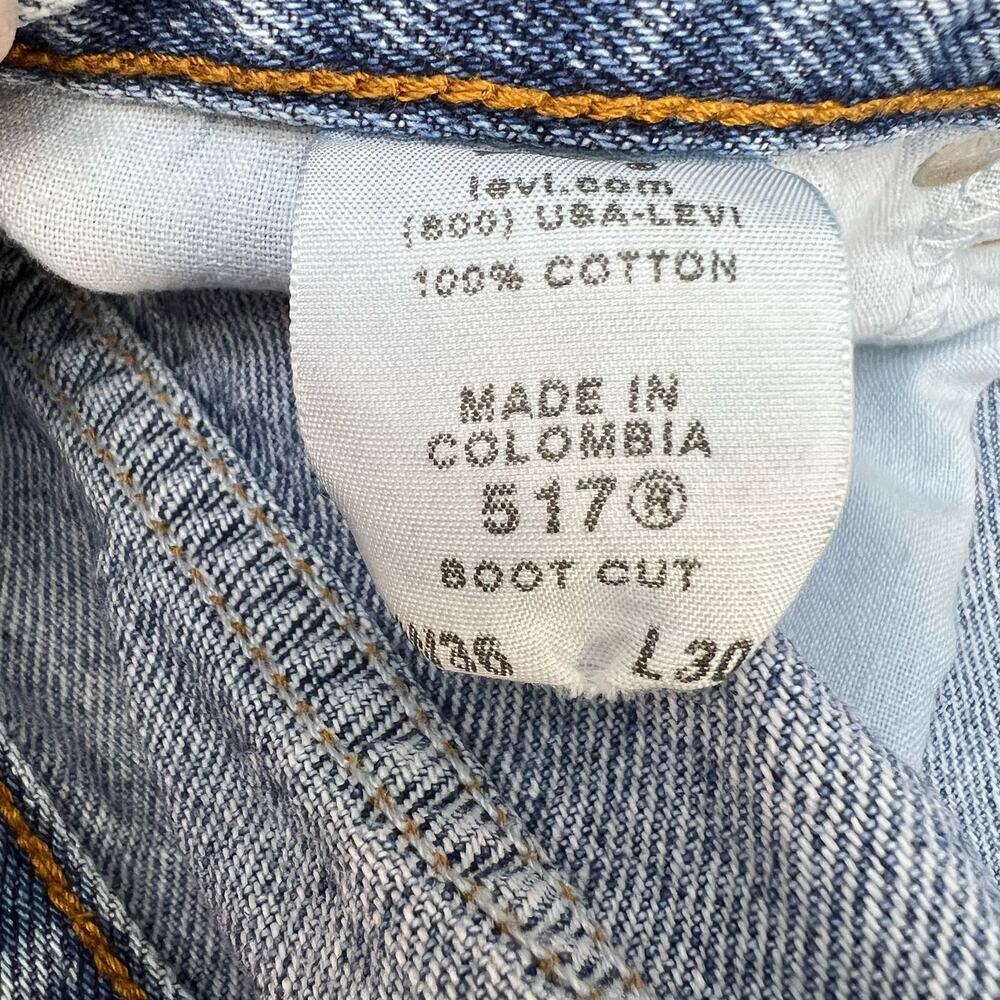 Levi's 517 Jeans Men's 36X30 Blue Bootcut Medium Wash Classic Normcore - Picture 13 of 15
